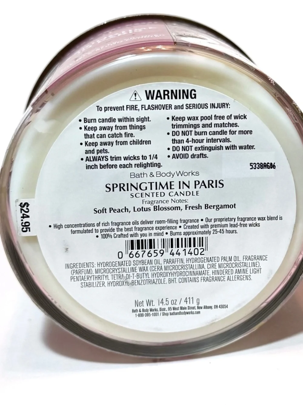 SPRINGTIME IN PARIS 3-Wick Candle - Picture 4 of 4